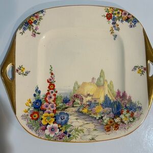 Rare Art Deco Swinnertons "Old England Gardens" Serving Plate